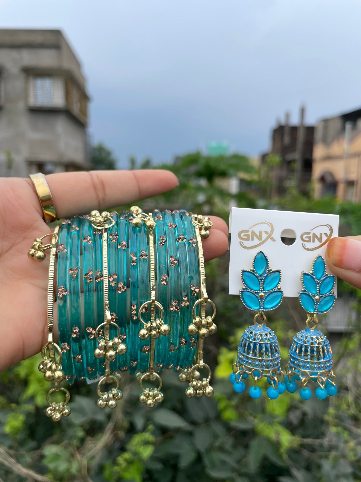 ( Kashmiri ) Bangels / Jhumka combo 💚🌸😩🫶🏻✨