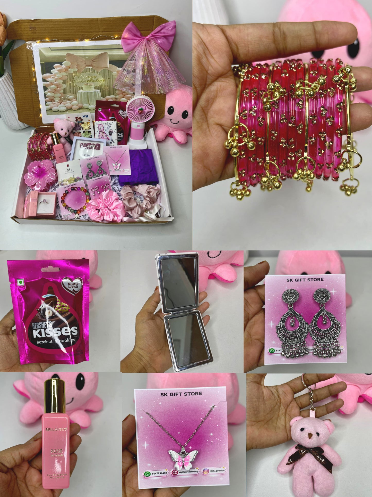 { Premium } Pink theme Hamper 🩷✨...... 17 to 25 gift for her 🎁🌸