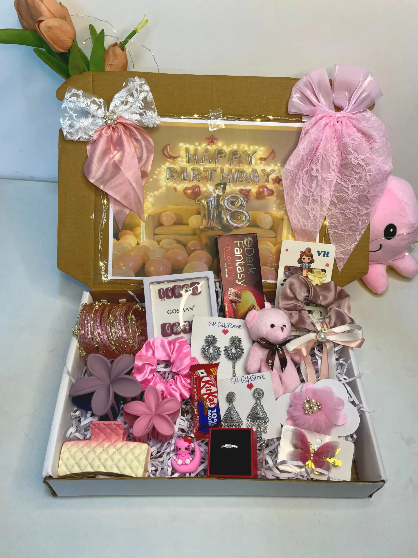 { PINK } theme hamper ✨🩷 18 to 25 Gift Hamper For Birthday 🎂💖🖇️