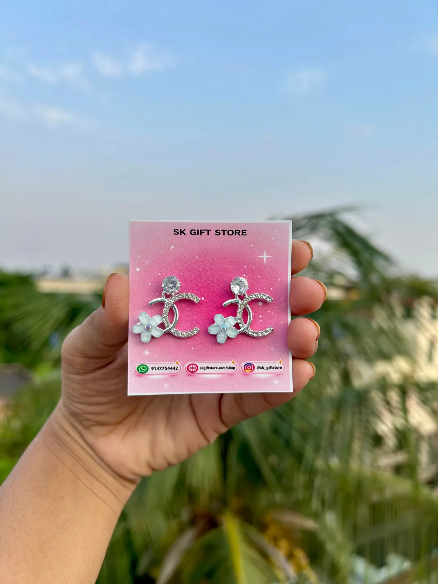 { White } Moon Studs 🌙🤍✨