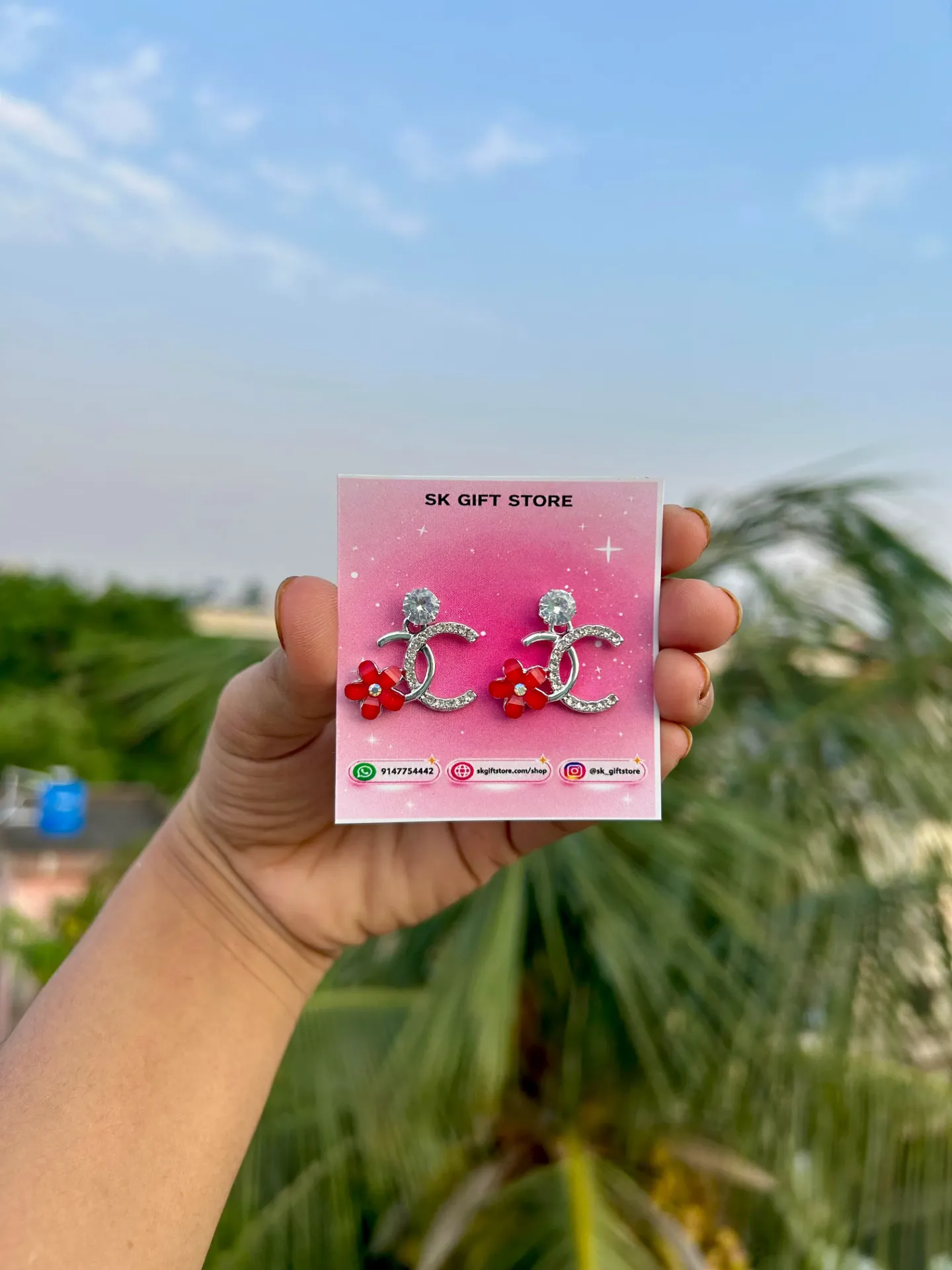 { Red } Moon Studs 🌙❤️✨