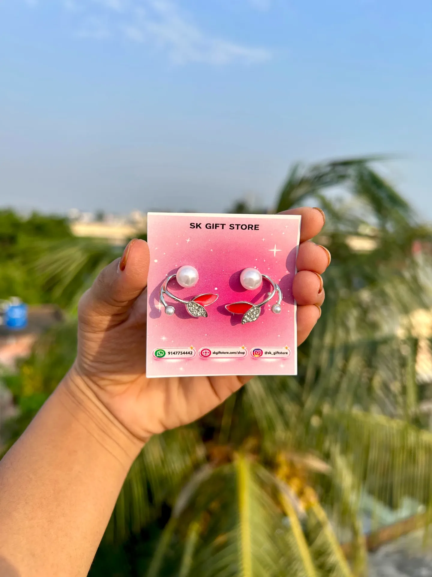 { Red } Pearl Studs ✨🍒