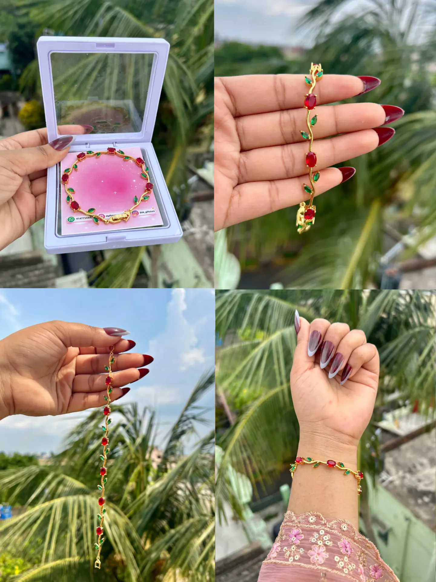 Tulip Bracelet { Cherry } 🍒✨🌸